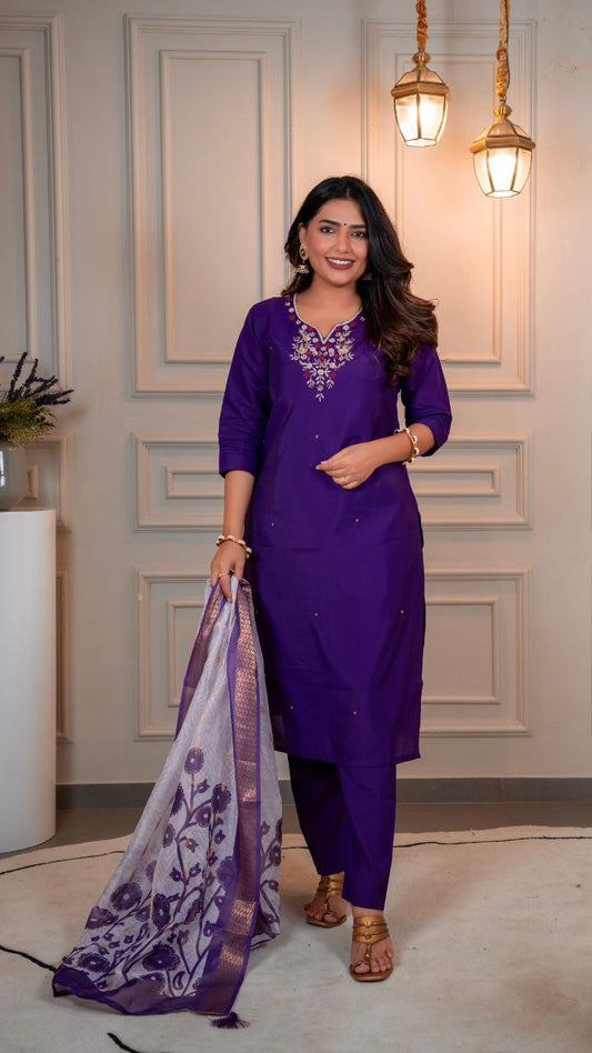 New Designers Kurti Pent Dupatta Set