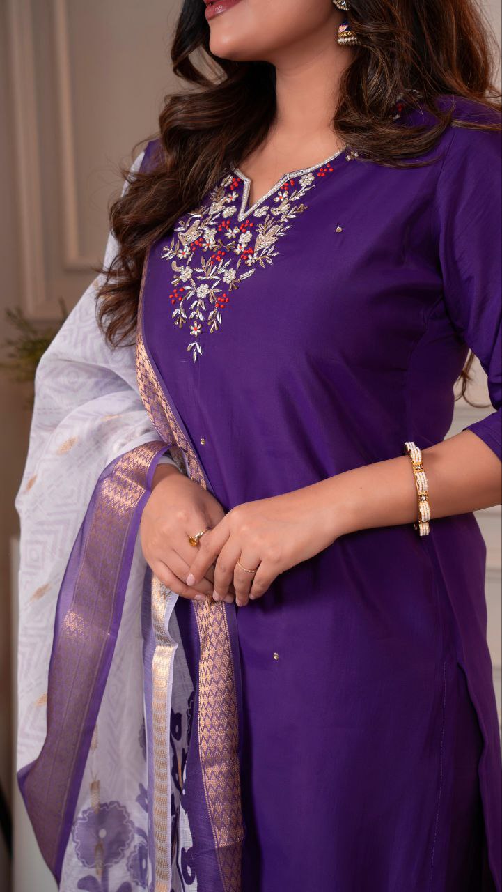 New Designers Kurti Pent Dupatta Set