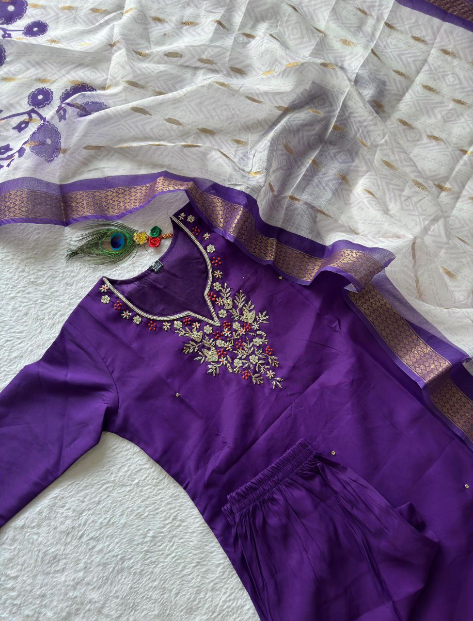New Designers Kurti Pent Dupatta Set