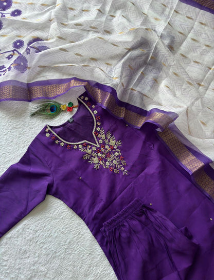 New Designers Kurti Pent Dupatta Set