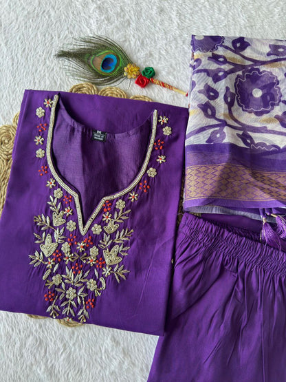 New Designers Kurti Pent Dupatta Set