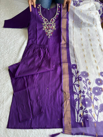 New Designers Kurti Pent Dupatta Set