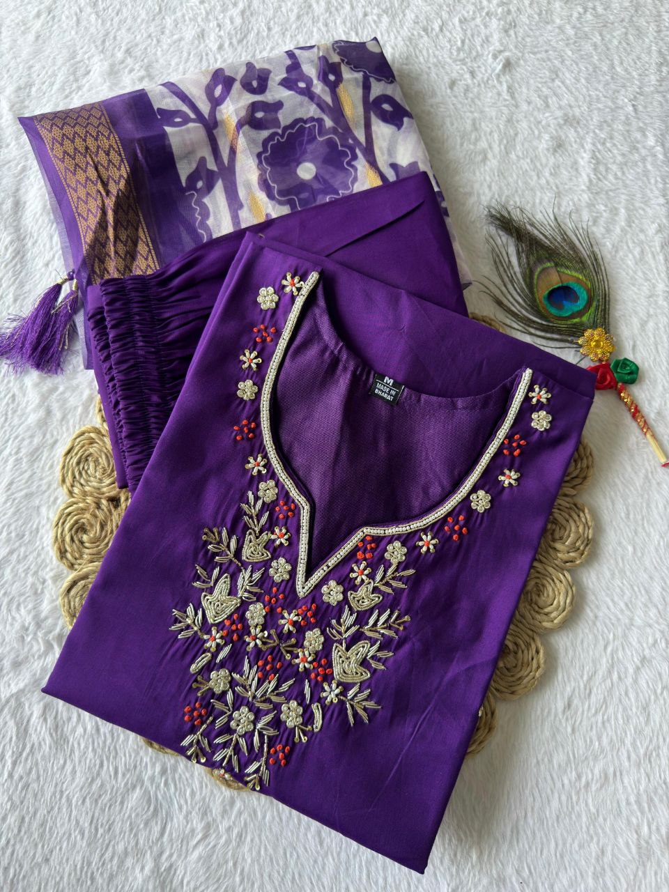 New Designers Kurti Pent Dupatta Set