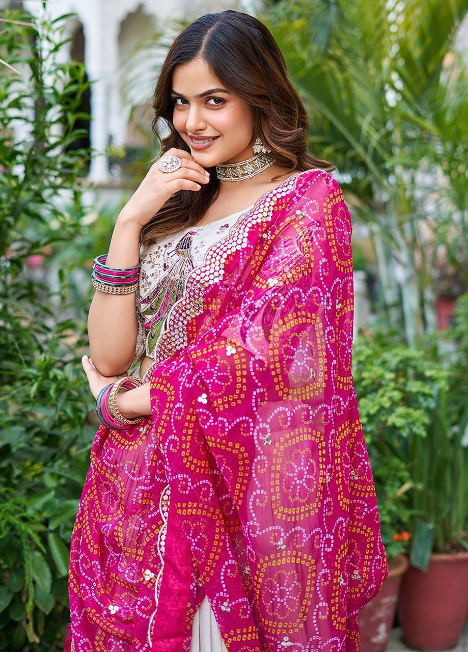 Embellished Semi Stitched Lehenga Choli
