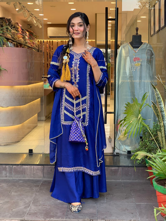 Women’s Kurta Palazzo Dupatta Set