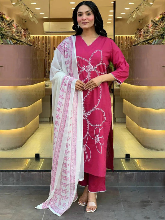 Women’s Kurta Pent Dupatta Set