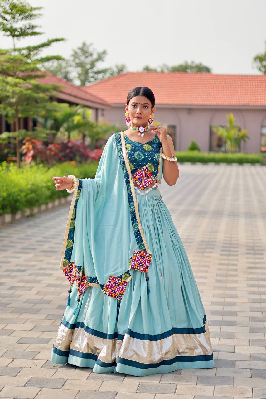 Navratri Special Gamathi Work Lehenga choli🥢👗💌💃🏿