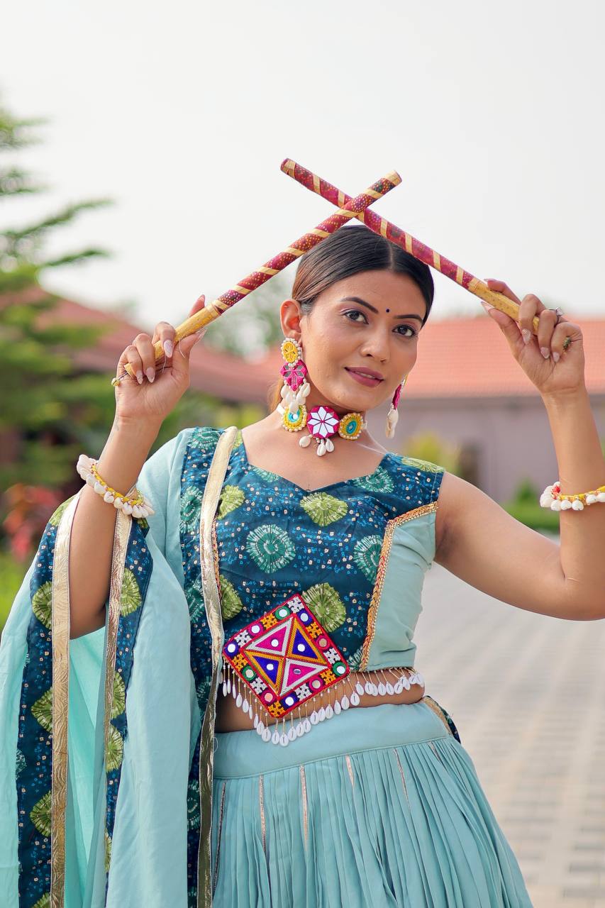 Navratri Special Gamathi Work Lehenga choli🥢👗💌💃🏿