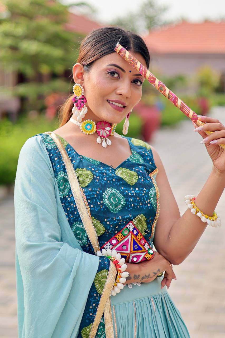 Navratri Special Gamathi Work Lehenga choli🥢👗💌💃🏿