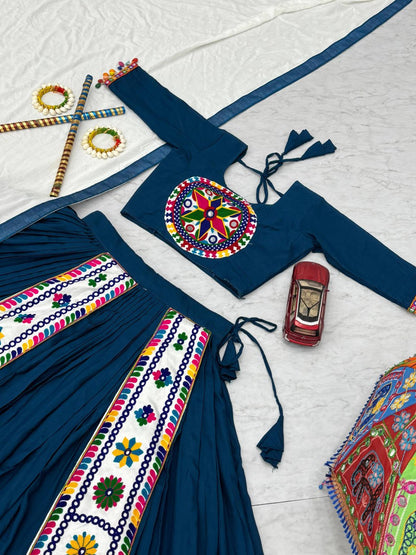 Navratri Special Pure Cotton Lehenga Choli with 6 Meter Big Flair👗💌🥢💃🏿