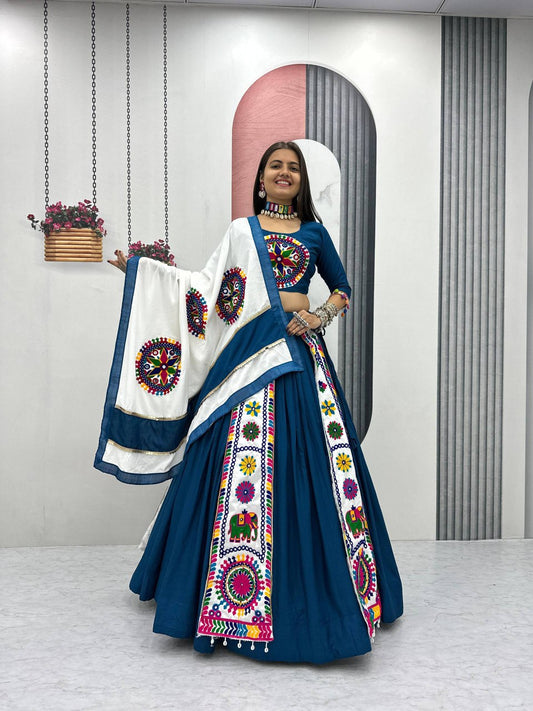 Navratri Special Pure Cotton Lehenga Choli with 6 Meter Big Flair👗💌🥢💃🏿