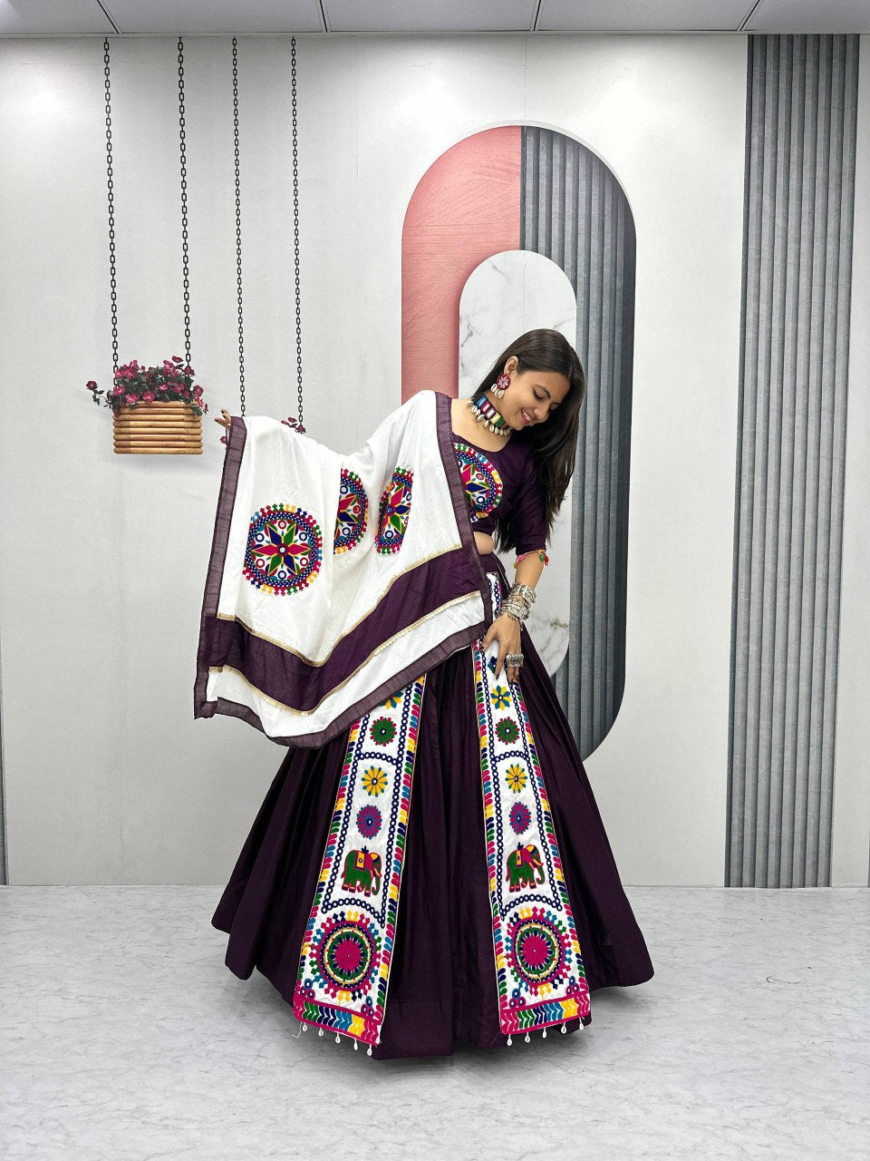 Navratri Special Pure Cotton Lehenga Choli with 6 Meter Big Flair👗💌🥢💃🏿