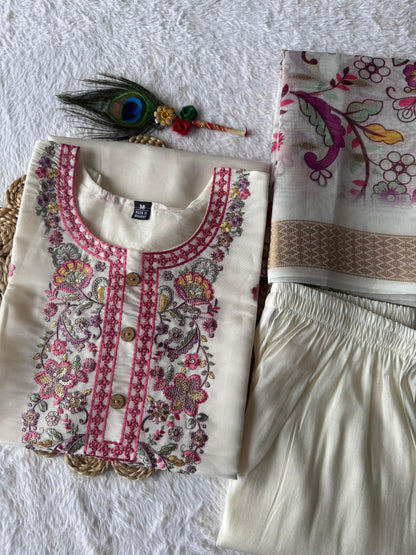 Kurti Pent Dupatta Set