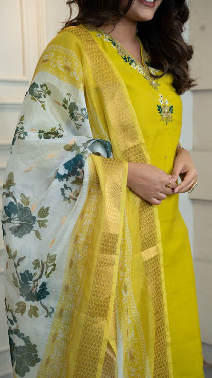 Kurti Pent Dupatta Set