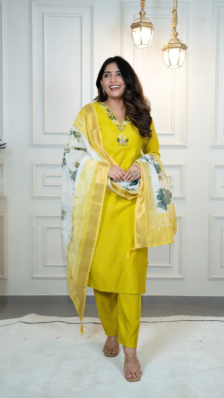 Kurti Pent Dupatta Set