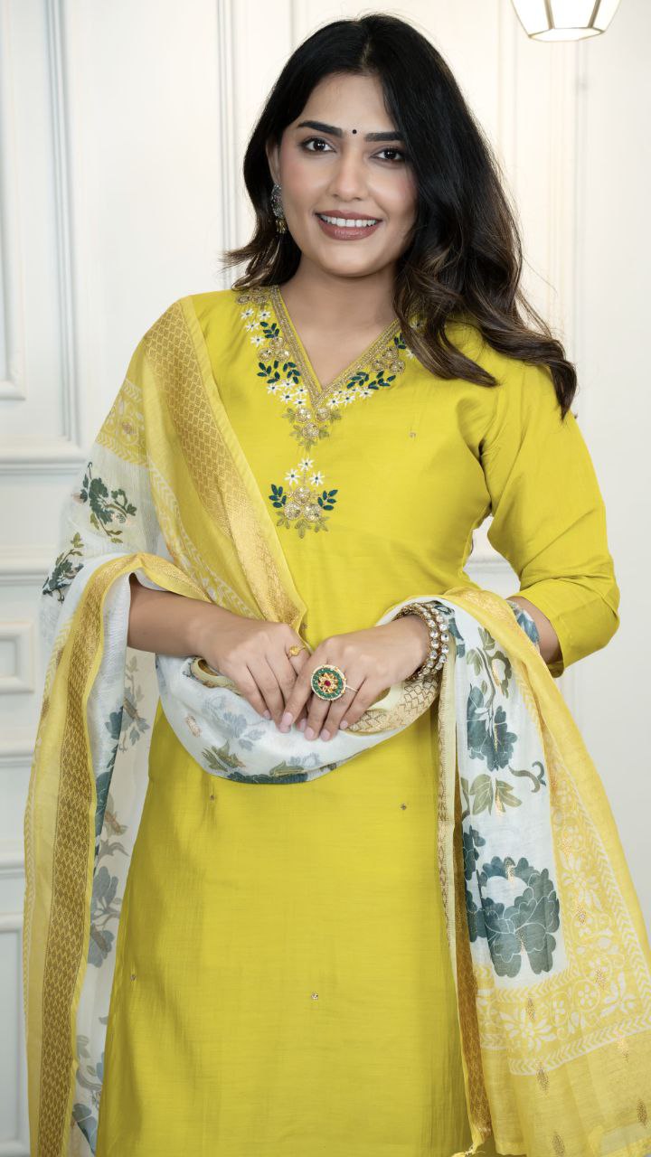 Kurti Pent Dupatta Set