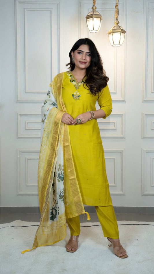 Kurti Pent Dupatta Set