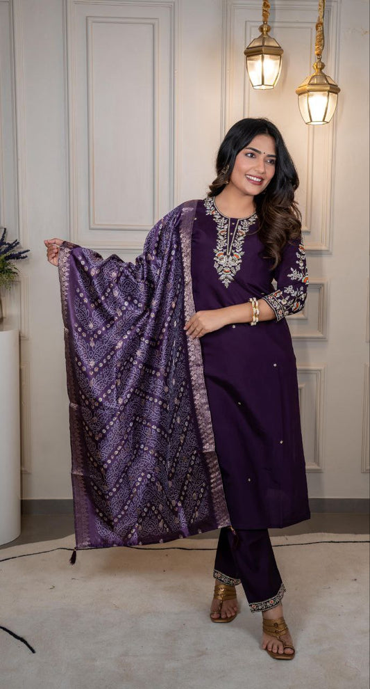 Kurti Pent Dupatta Set