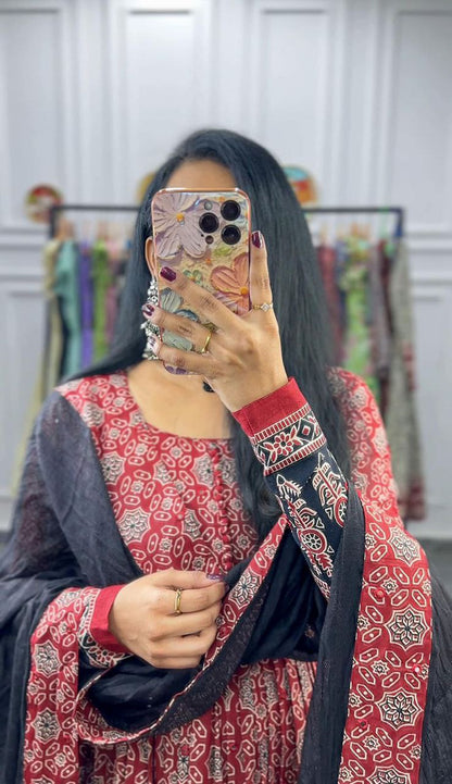 Spacial Kalamkari Gown
