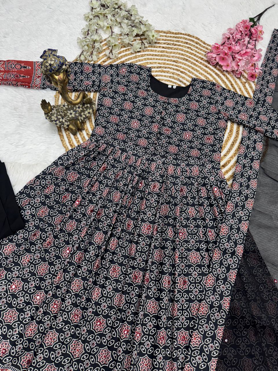Spacial Kalamkari Gown