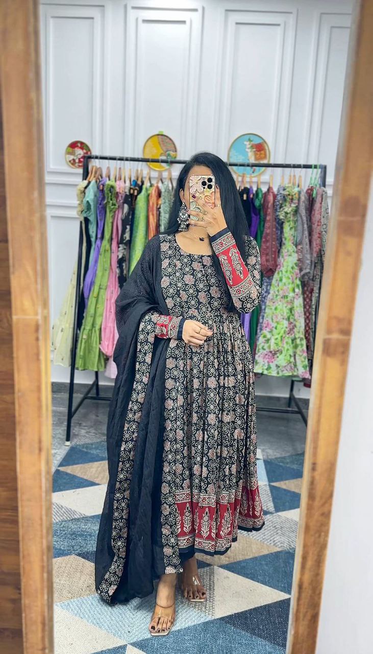Spacial Kalamkari Gown