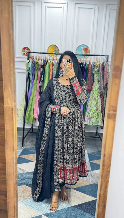 Spacial Kalamkari Gown