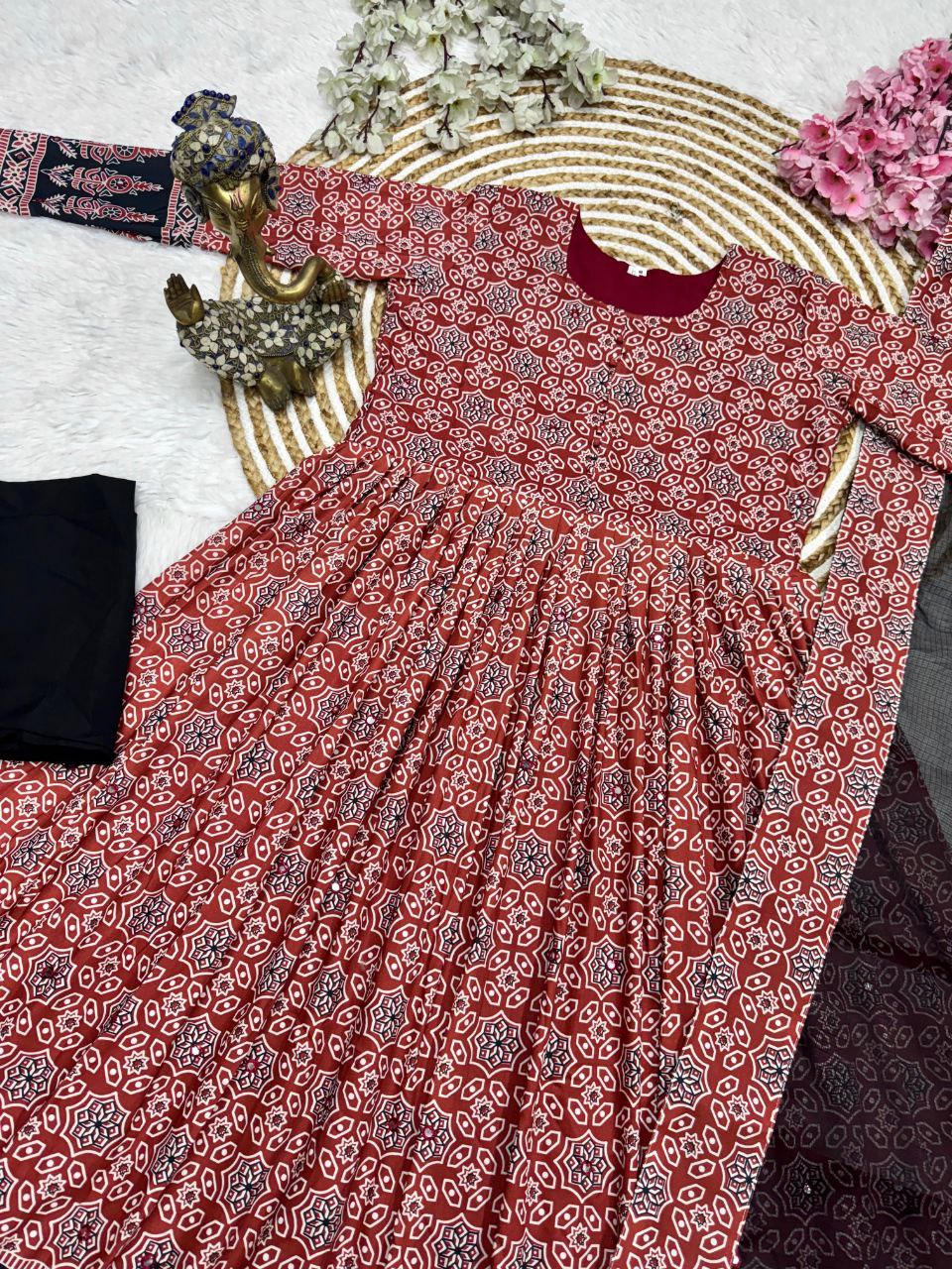 Spacial Kalamkari Gown