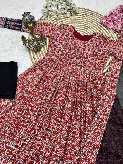 Spacial Kalamkari Gown