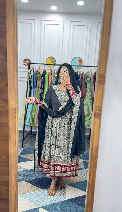 Spacial Kalamkari Gown
