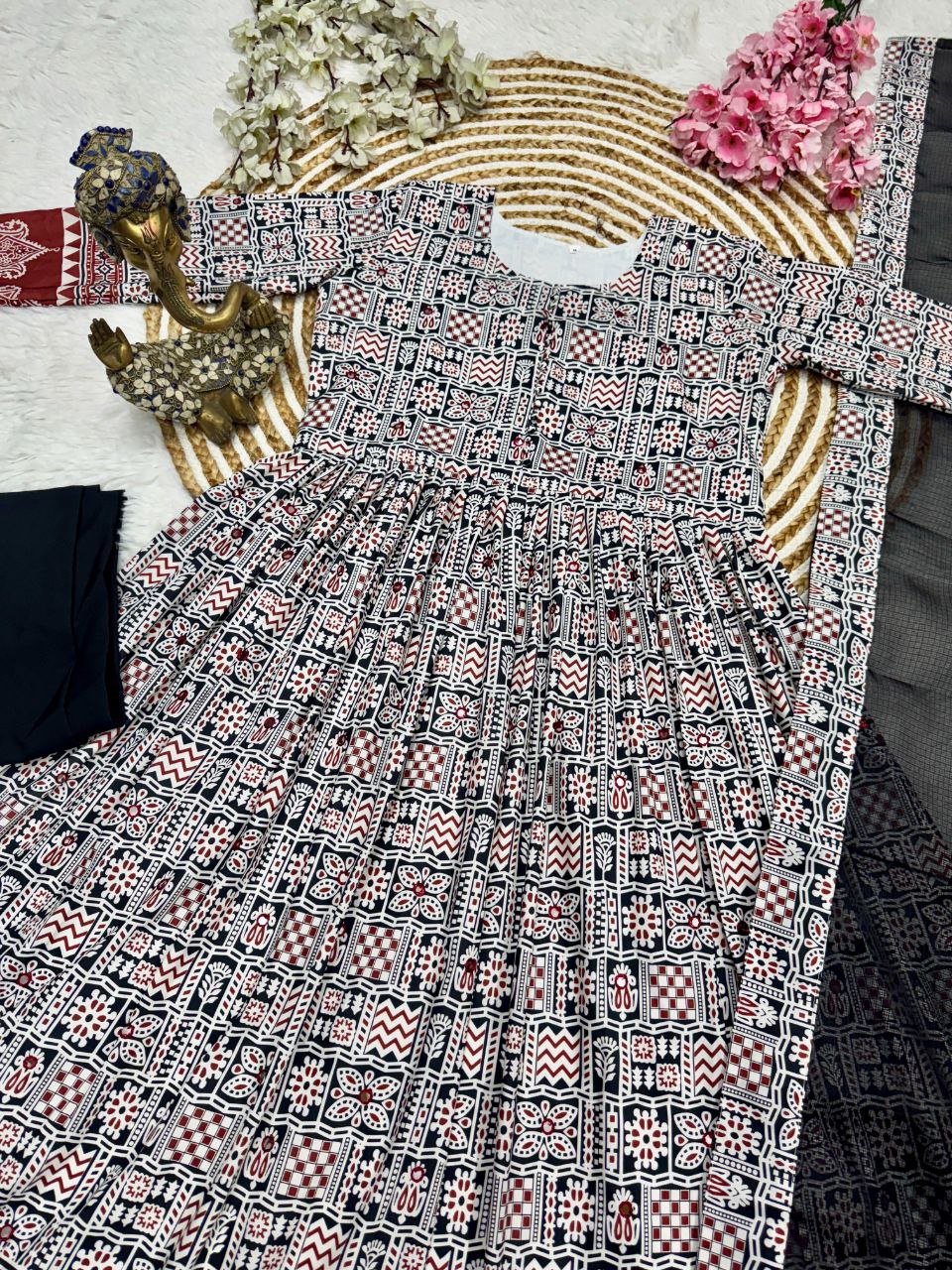 Spacial Kalamkari Gown