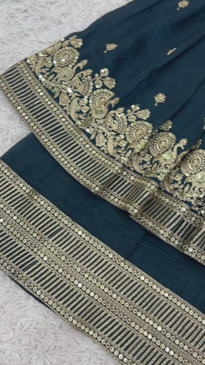 Elegant Heavy Embroidered Sequence Work Set